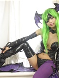 [Cosplay]  Darkstalkers  Morrigan with great body in latex(98)